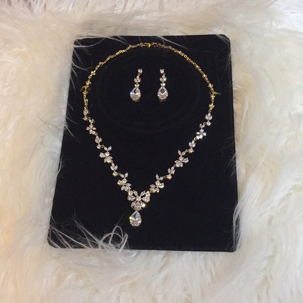 Earrings and necklace
